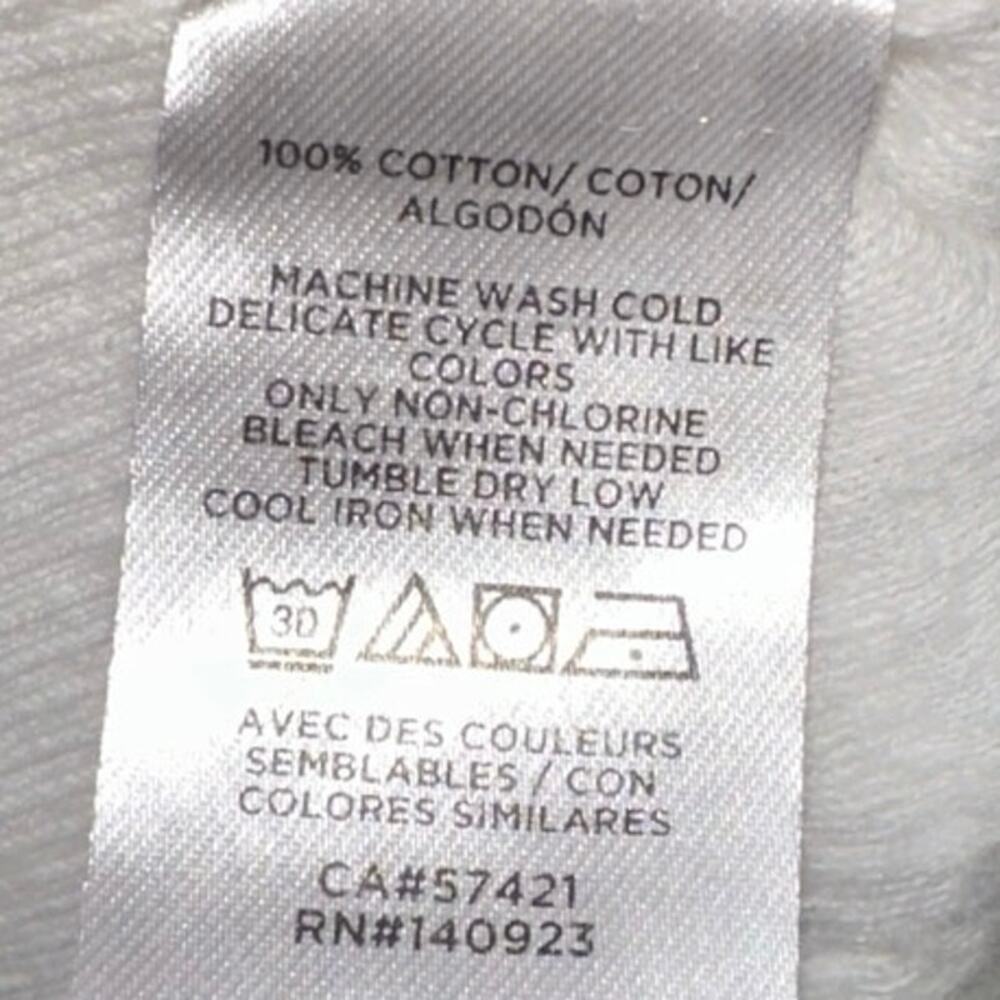 Loft White Cotton Split Neck Medium Lightweight K… - image 5